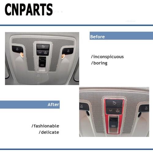CNPARTS For Mercedes Benz A B GLA CLA Class W176 W246 C117 W117 X156 AMG Auto Car Stickers Reading Light Frame Cover Accessories