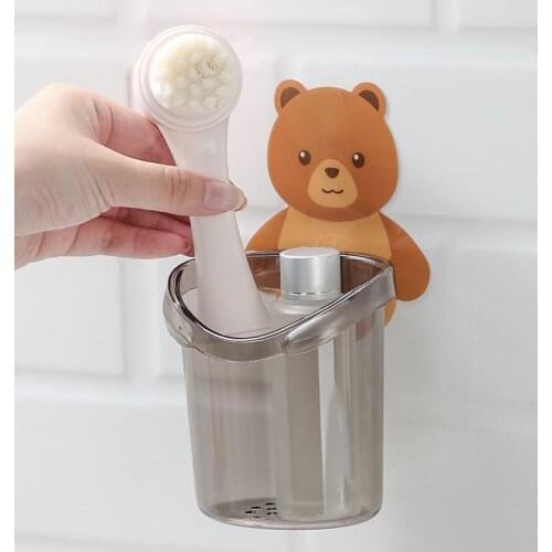 Toothbrush Holder Storage Rack Bathroom Accessories Toothpaste Holder Tooth Brush Stand Shelf For Bathroom