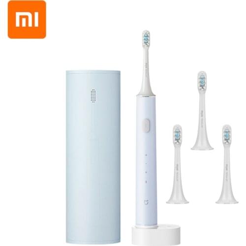 Xiaomi Mijia Sonic Electric Toothbrush T500C Wireless Induction Charging Waterproof Gift Package with Storage Box 4 Brush Head