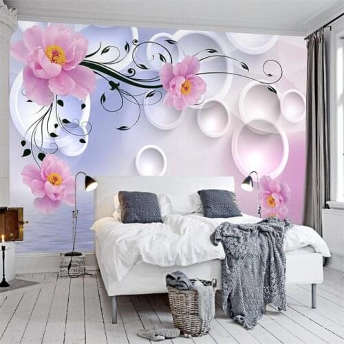 Fantasy Flowers 3D Fashion Wall Mural Wallpapers for Living Room Bedroom TV Backdrop Walls 3D Floral Wall Papers Home Decor