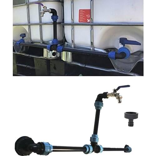 IBC Ton Barrel Valve Fitting Fitting Garden Water Pipe Elbow Quick Connect Hard Pipe PE Pipe 2 Ton Barrels Increased Extension