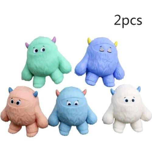 Handhold Squeeze Toy Cartoon Snowman Doll for Office White Collars Stress Relief