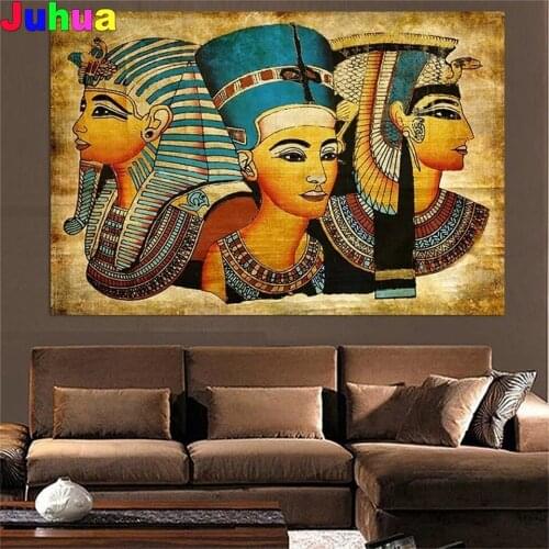 Ancient Egypt Queen diy Diamond Painting Mosaic Portrait 5D Full drill Egyptian diamond Embroidery home decor drop shipping