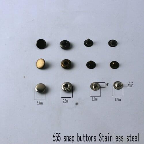655 snap buttons 10mm baby button 100sets 3 colors Garment accessories metal Stainless steel fastener
