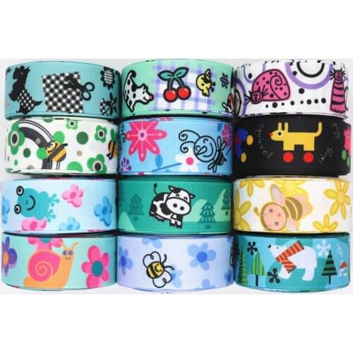 10 Yards 1'' 25MM Animal Printed Grosgrain Ribbons For Hair Bows DIY Handmade Materials Y20061201