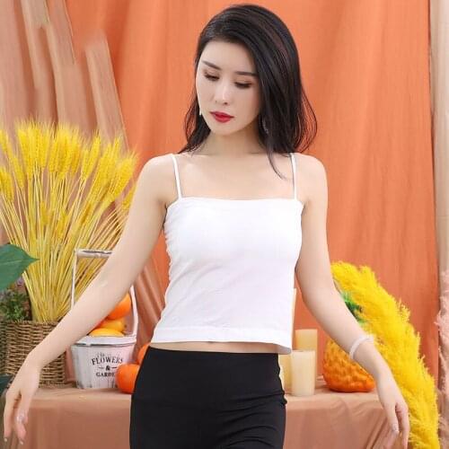 Sexy Crop Top Women Summer Skinny Tight Bustier Crop Top Tee Shirt Belly Casual Dance Tops Vest Solid Slash Neck Camis Women