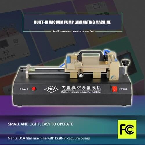 Tbk 761 built-in vacuum pump laminating machine for lcd screen oca laminating, high suction vacuum pump,automatic drying glue