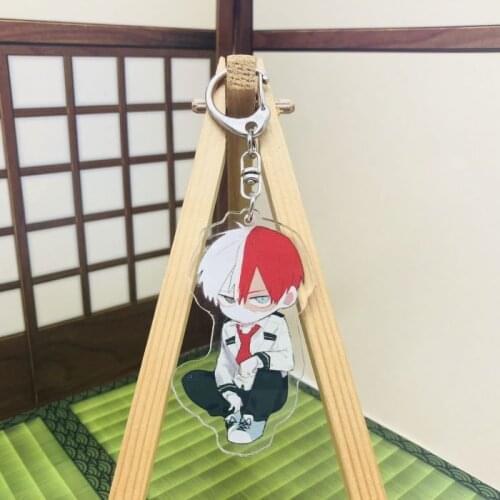 Fashion Lovely Cartoon Anime New Academia My Hero Academi Keychain Acrylic Key Ring Charms Gift