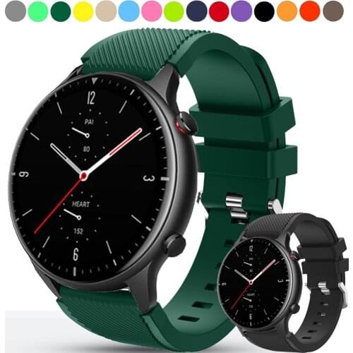 For Huami Amazfit GTR 2 2E Strap Silicone Sport Wrist Bracelet For Stratos 3 2/GTS 2 Mini/GTR Watchband Replace Accessories