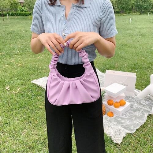 Luxury Pleated Purses and Handbag Classic Texture Chic Designer Bags for Women PU Leather Top Handle Bag Travel Shopper Totes