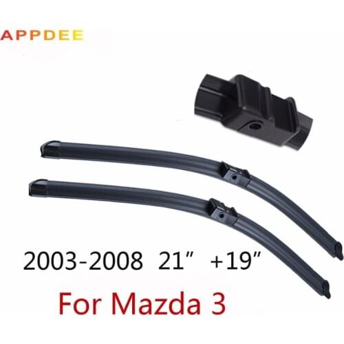 Appdee Wiper blades for Mazda 3 (2003-2008) 21"+19"A fit side pin type wiper arms only