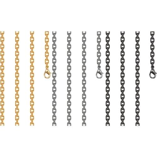 Bag Metal Shoulder Chain Strap Handle Replacement Metal Hardware Accessories Gold/Silver/Black for DIY Crossbody Handbags