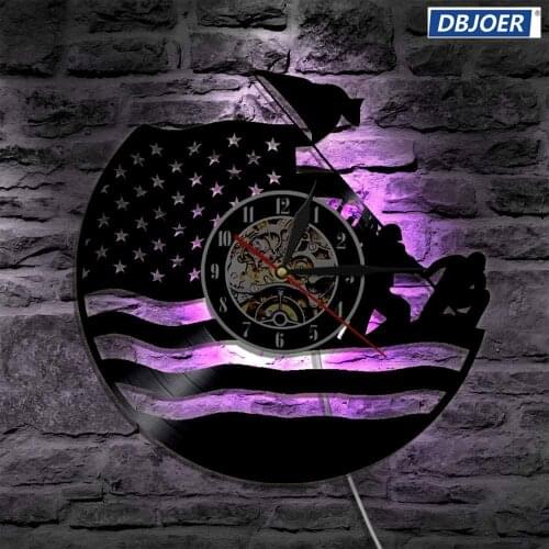 LED Night Lights Marine Silhouette LED Light Soldier Color Changing Wall Light With Remote Controller