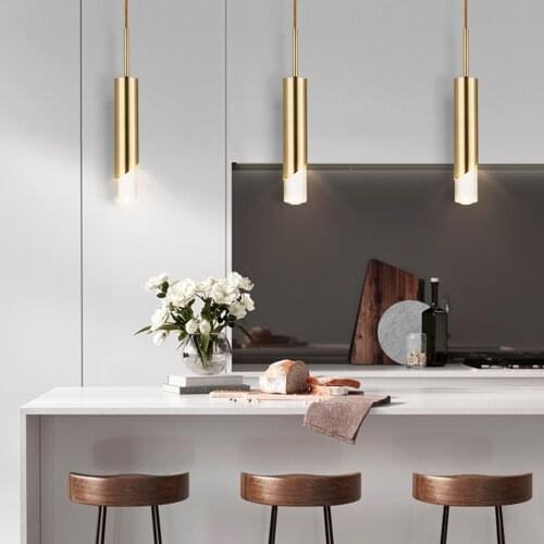 Led Pendant Light Gold Ceiling Plate Aluminum Body Acrylic Spot Indoor Pendant Lamps for Loft Hotel Office Restarant Lighting