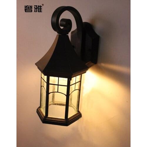 Lighting vintage outdoor wall lamp fashion waterproof outdoor lighting garden lights american style mirror light