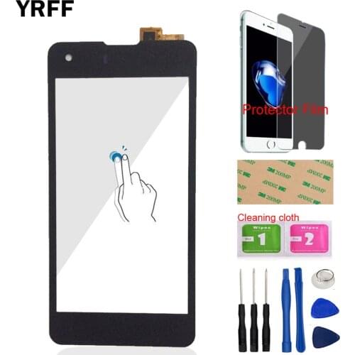 4.7'' Smartphone Front Touch Screen Glass Digitizer Panel Lens Sensor For Highscreen Omega Prime S Protector Film Adhesive