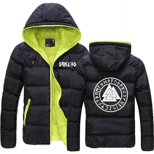Winter Hoodies Odin Viking Valhalla Customize Male Jacket Casual Fashion Long Sleeve Zipper Coats Print Men Tops
