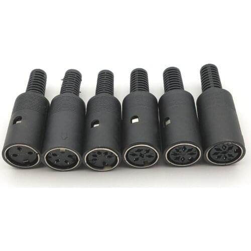 2PCS Din female 3PIN 4PIN 5PIN 6PIN 7PIN 8PIN Audio AV Connector adapter New