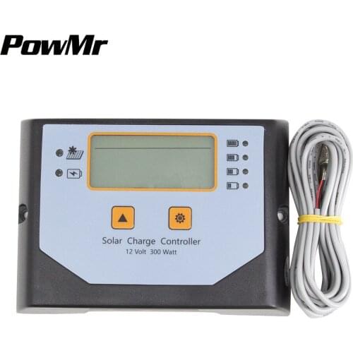 20A 12V/24V Flat Panel Solar Car Controller PWM Embedded LED Screen