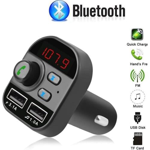 Bluetooth 5.0 Wireless Car Kit MP3 Radio Receiver Handsfree Portable 2 USB Charging Ports Car Accessories Bluetooth mp3 Player