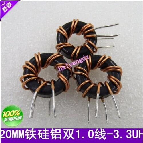 5pcs/080125 20MM Magnetic ring inductors 3.3UH 1.0 Line 15A Magnetic ring inductors Annular inductance