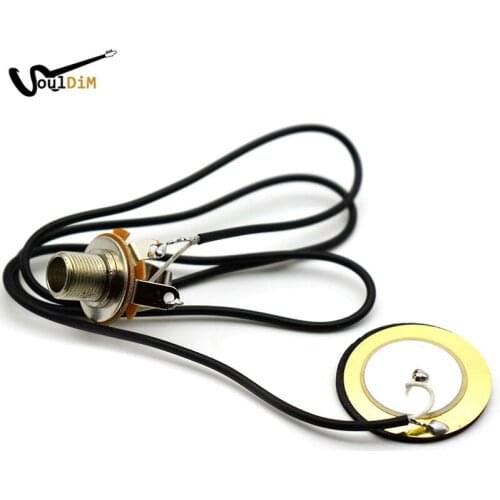 80pcs Buzzer Guitar Pickup Transducer Prewired with 6.35mm Output for Acoustic Guitar Ukulele Cigar Box Guitar