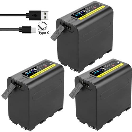 5V USB Output 8800mAh NP-F980 NP NP-F970 F970 F960 Battery with LED Power Indicator for Sony F960 F550 F570 F750 F770 MC1500C