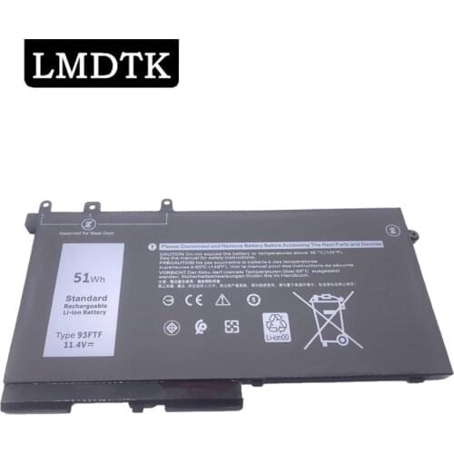 LMDTK New 93FTF Laptop Battery For Dell 5480 5490 5580 5590 5495 5491 M3520 M3530 E5480 E5490 E5580 E5590 4YFVG 11.4V 51WH