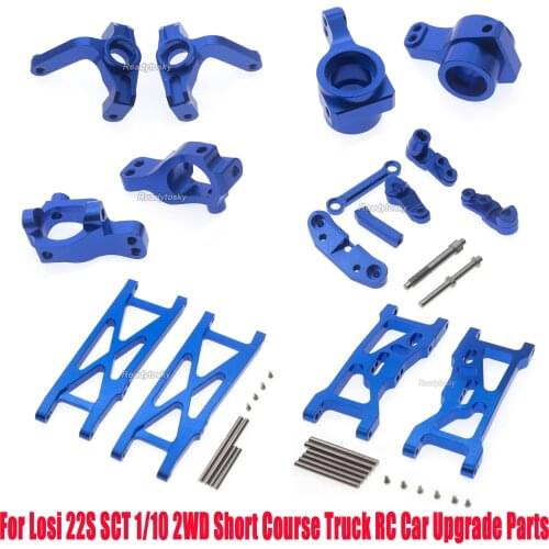 Aluminum Metal Upgrade Parts Steering Cup Front Rear Swing Arm C Seat Rear Axle Seat Kit For Losi 22S SCT 1/10 2WD Short Course