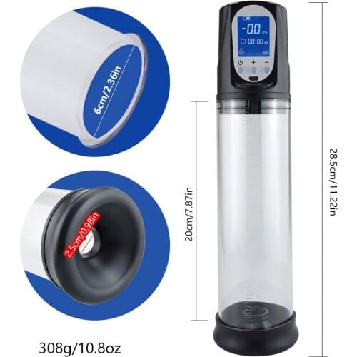 Automatic Penis Enlargement Pump Sex Shop Toys For Men Penis Extender Electric USB Rechargeable Big Screen Vacuum Dick Pump Kit