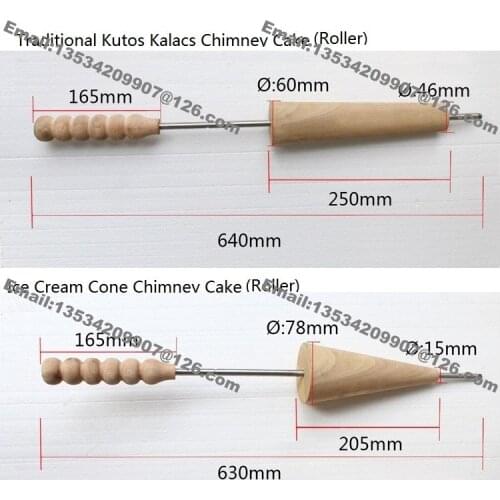 Free Shipping 4pcs Wodden Roll Hungarian Chimney Cake Grill Chimney Cakes making machine Kurtos Kalacs Roller