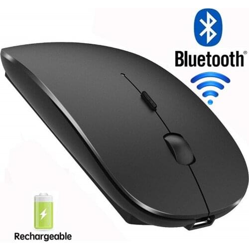 Bluetooth 2.4Ghz Wireless Silent Mause Rechargeable Mouse Ultra-thin Ergonomic Portable Optical Mice for PC Laptop