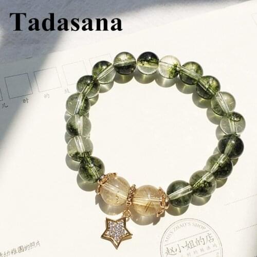 Green Phantom Ghost Natural Stone Bracelet For Woman For Man Stainless Steel Jewelry Woman Tennis Star Bracelet Wholesale