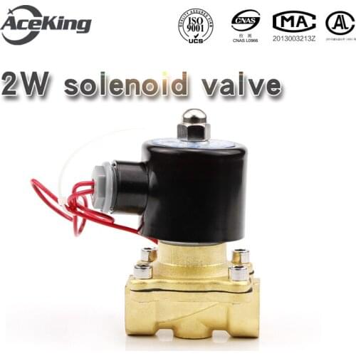 Solenoid water valve air valve 2w160-15/2w200-20/2w250-25/2w025-08 two-position all-copper AC220V DC24V 12V 1/8‘’ 1/4‘’ 3/4