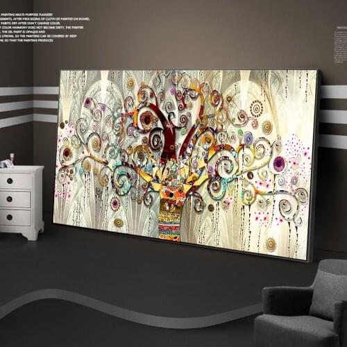 Gustav Klimt Tree of Life Classical Art Oil Paintings Print on Canvas Art Posters And Prints Klimt Famous Art Pictures Cuadros