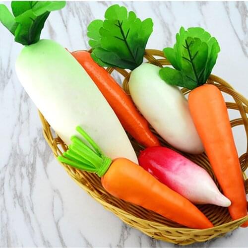 Faux fake ternip radish Carrot artificial vegetables dining room dining hall restaurant store shop decor fake vegetables model