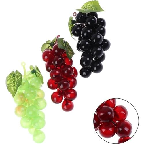 1pcs Real Touch Artificial Fruit Grapes Plastic Home Garden Wedding Party Decoration