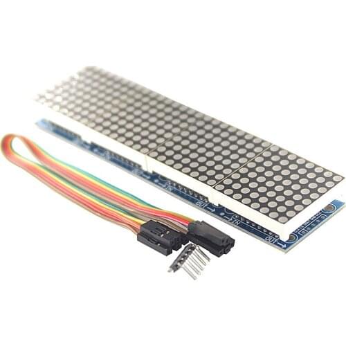 MAX7219 Dot Matrix Module For Microcontroller 4 In One Display with 5P Line