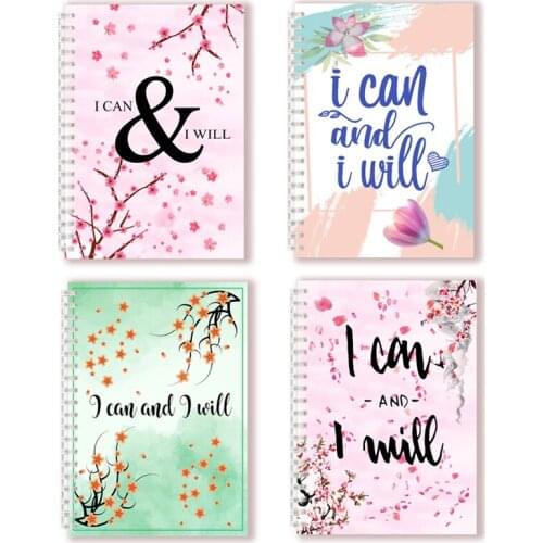 Motivational Quote - I Can and I Will - Spiral Notebook Sketch Note Book Journal Success Notepad New Job Graduation Gifts Gift