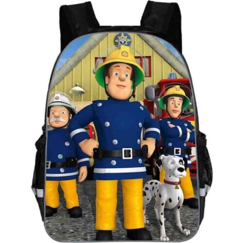 Cartoon Fireman Sam School Bags for Boys New Schoolbags for Children Book Bags for Primary Teen skylanders Girls Backpacks