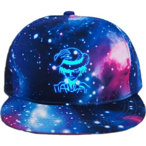 Men Women Anime One Piece Monkey D Luffy Printing Cotton Hat Sport Luminous Hat Baseball Cap unisex Accessories Cosplay Hip-Hop
