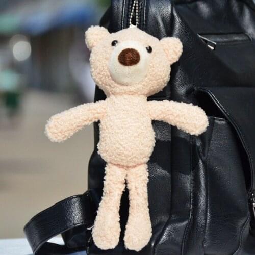 20cm Teddy Bear Pendant Plush Toy Doll Cute Childrens Doll Cartoon Childrens School Bag Key Pendant Accessories