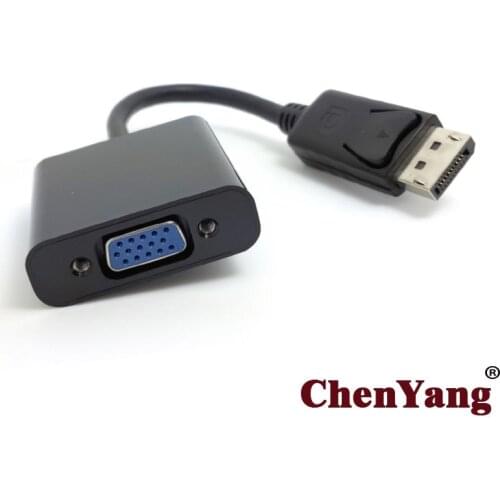 Chenyang DP DisplayPort Display Port Source to VGA Female Sink Monitor Projector Cable Support ATI Eyefinity Black