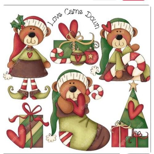 Animals Bear Transparent Clear Silicone Stamp/Seal For DIY Scrapbooking/photo Album Decorative Clear Stamp Sheetstampons