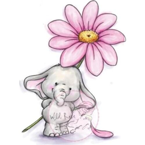 Rubber Silicone Clear Stamps for Scrapbooking Tampons Transparents Seal Background Stamp Card Making Diy Elephant