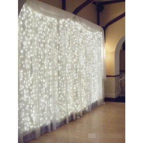 RGB 300 LEDS 3M*3M Led Waterfall Outdoor String Light Christmas Wedding Party Holiday Garden LED Curtain Lights Decoration