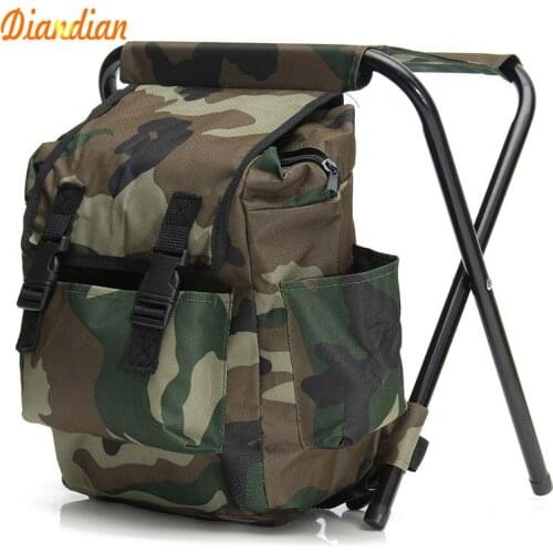 Outdoor fishing hiking camping sketching, foldable and convenient to carry stool chair with storage bag, large capacity backpack