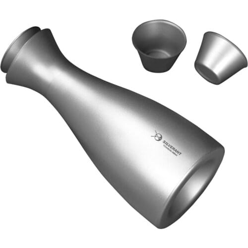 SilverAnt pure titanium Japanese-style sake warm Type Chinese wine set household titanium metal drop resistant durable sake set