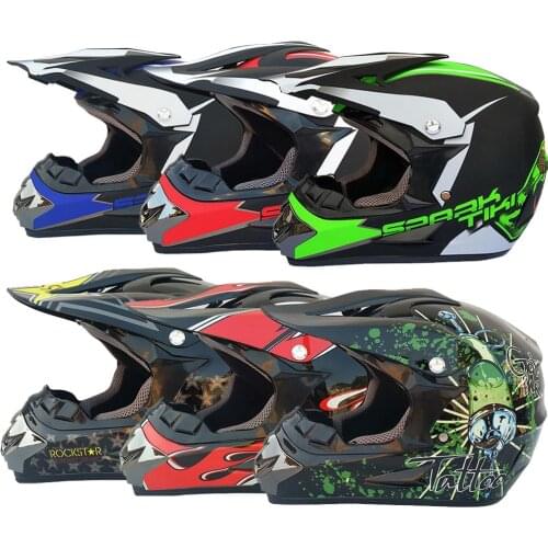 Send 3 pieces gift Men Off-road motorcycle helmet children helmet motocross casco Bike downhill racing helmet