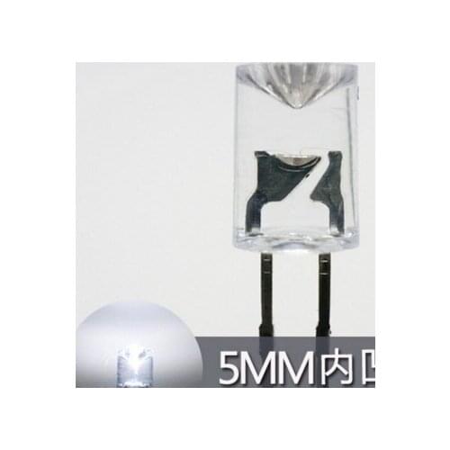 Flat Top Concave 5mm Respiratory flash LED Diode White color 2-3.4v 20ma